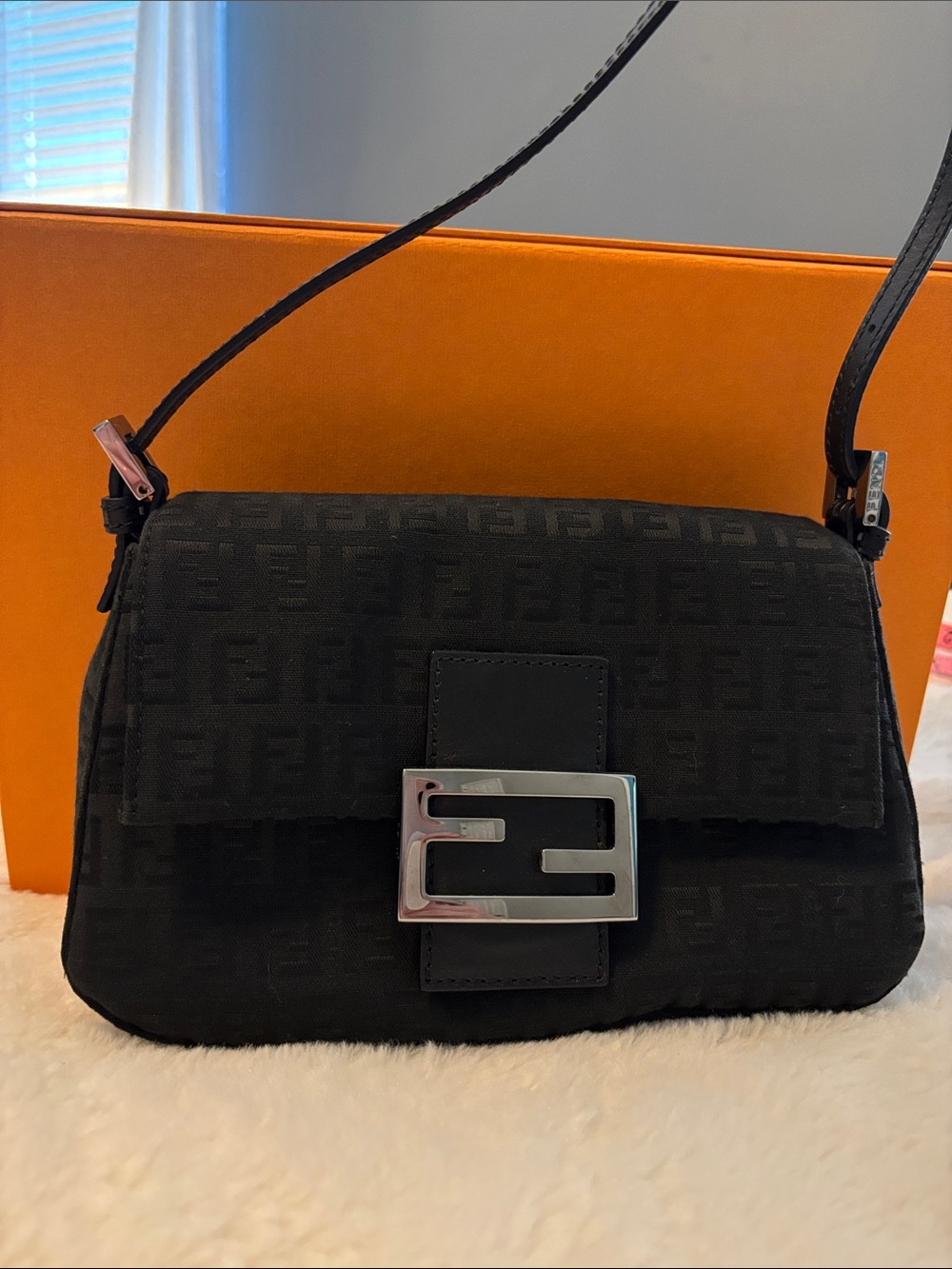 Authentic Vintage Black Fendi Baguette